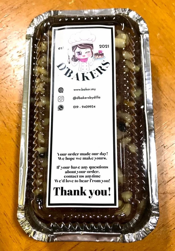 Kek Pisang Chocolate Chips + Almond